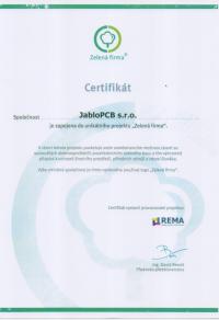 Certifikáty JPCBA 557